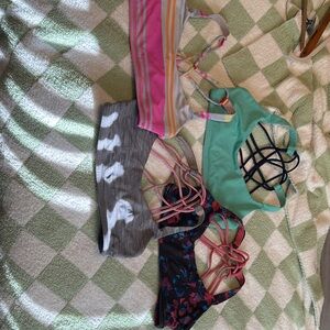 Striped and Solid Sports Bras